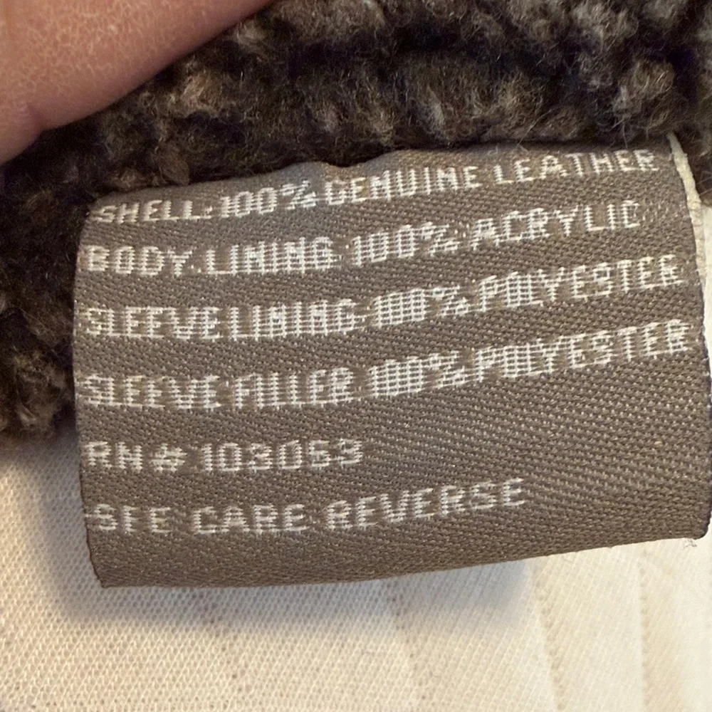 Pacific Trail Mens 2XT Chocolate Brown 100% Leather/suede Coat w/ Sherpa Lining - Picture 11 of 13